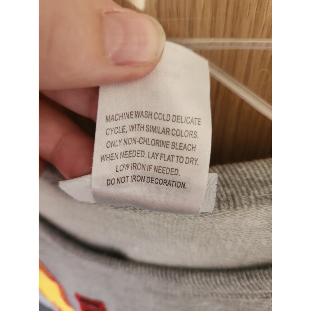 Disney Parks Women's Gray Spirit Jersey Sweatshirt Retro Spellout Size M - Picture 6 of 7